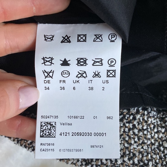 Boss by Hugo Boss Tweed Pencil Midi Skirt with Leather detailing - Picture 12 of 14